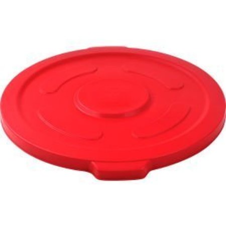 GLOBAL EQUIPMENT Global Industrial„¢ Plastic Trash Can Lid - 55 Gallon Red XDW-L55RD